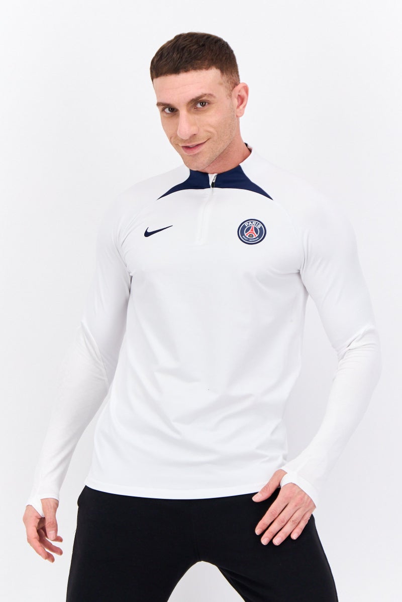Nike Men Slim Fit Long Sleeves Training Jersey, White  - Image 1