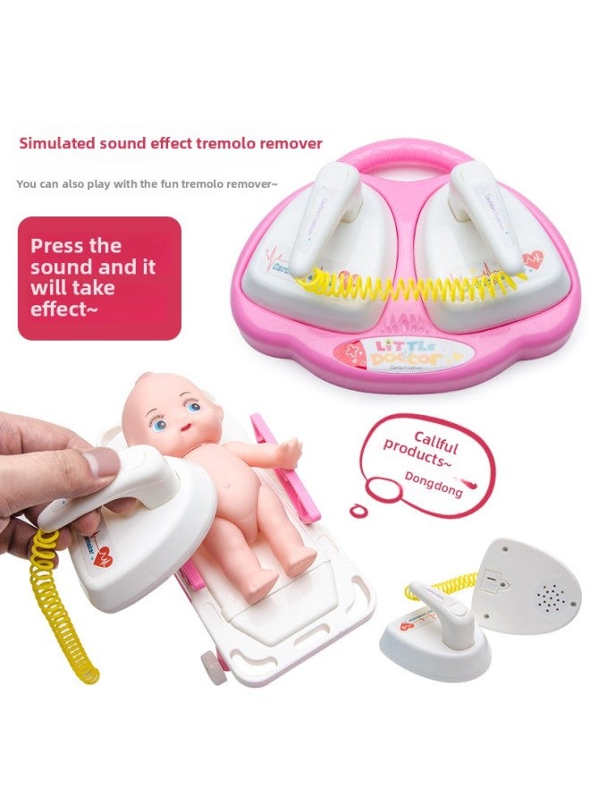 Children's Small Doctor Toy Set Simulation Girl Nurse Injection Boy Stethoscope Medical Kit Play House Toy-Color:Blue Storage Box 41 Pieces - Image 3