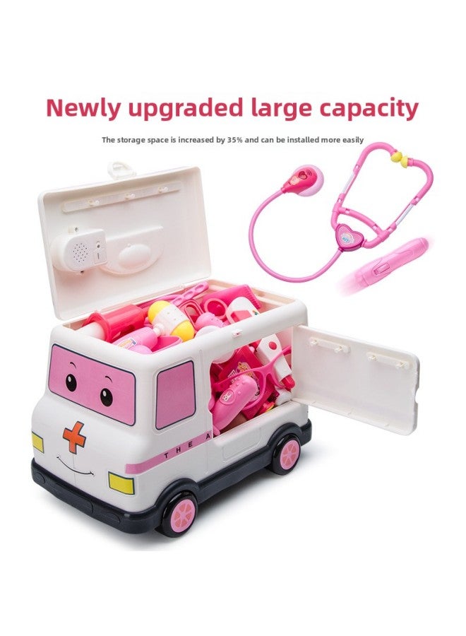 Children's Small Doctor Toy Set Simulation Girl Nurse Injection Boy Stethoscope Medical Kit Play House Toy-Color:Blue Storage Box 41 Pieces - Image 4