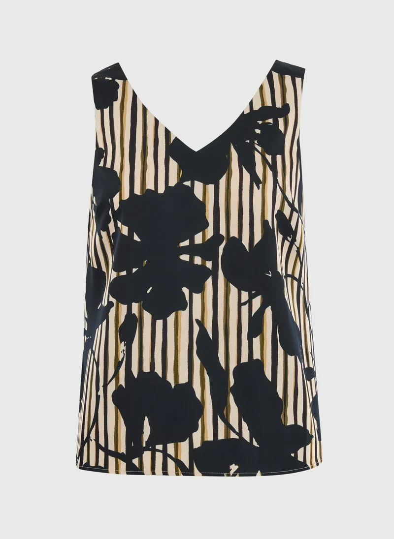 Matalan Multi Et Vous Navy Floral Satin Co Ord Vest Top for Women | Best Price UAE
