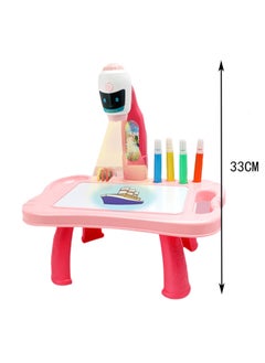 Generic Red Robot Projection Table, Children'S Drawing Projector With Flashlight Slide Projector Toy, Tracing Sketch Table With Light Music, Suitable For Early Art Learning Game Gifts  - Image 2