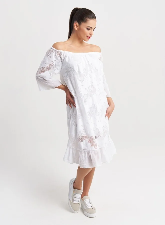ZABAIONE Women's Casual White Long Sleeve Top