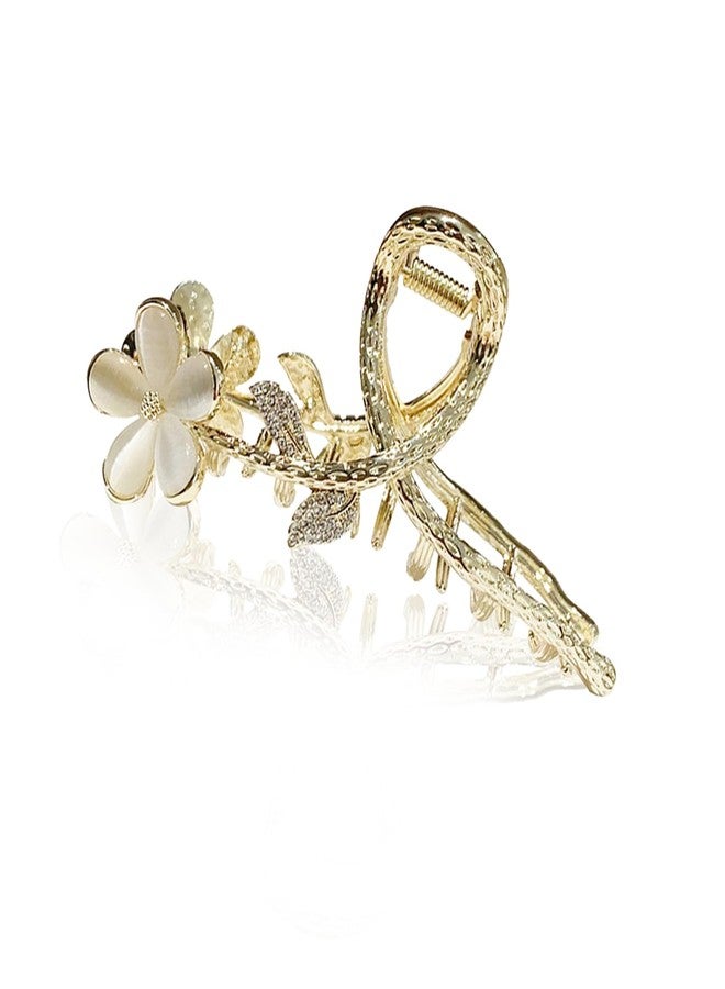 KGCGJVB Fancy Hair Clips for Women Elegant Flower Claw Clip Pretty Metal Beautiful Clamps for Thick Hair Stylish Elegantes Accessory for Girls Non-Slip Ponytail Holder - Image 1