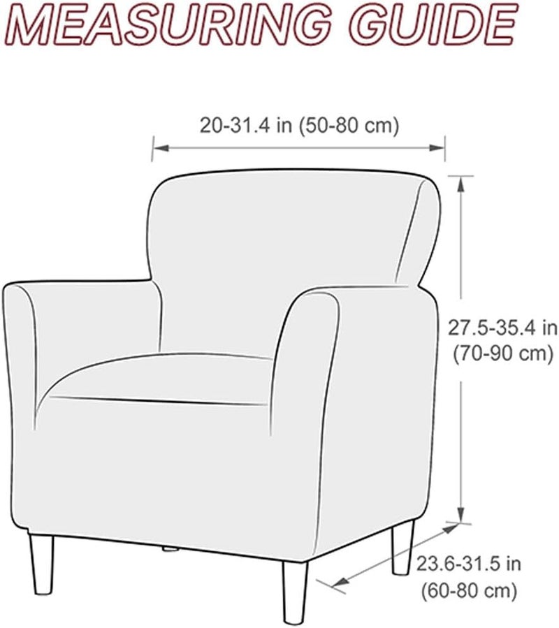 SONNACH Stretch Chair Covers with Arms 1-Piece Banquet Armchair Slipcover Velvet Mid Century Modern Armchair Slipcover Anti-Slip Furniture Protector for Living Room Friendly for Kids Pets (Burgandy) - Image 3