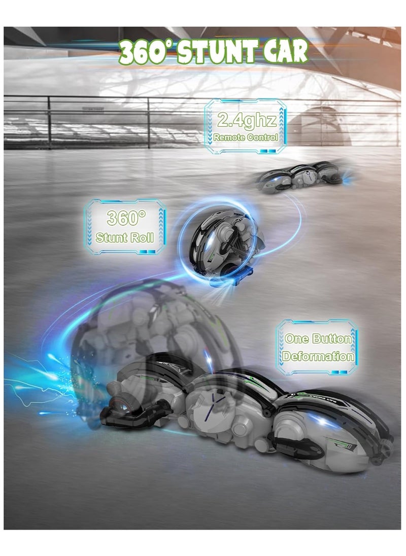 Generic - Remote Control Stunt Snake Car, 2.4GHz RC Car with One-Click Shape Shifting, 360° Flipping & Rolling, LED Lights, Durable ABS Build, Rechargeable Battery, Outdoor/Indoor Toy for Kids Ages 6-12 - Image 1