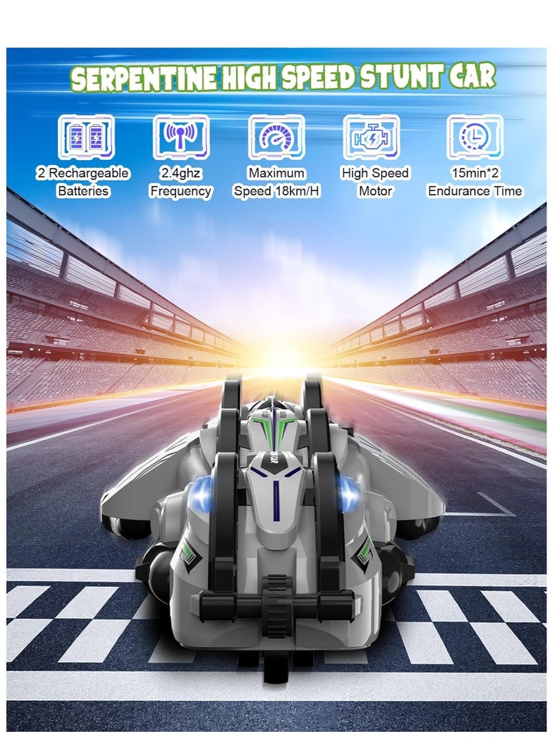 Generic - Remote Control Stunt Snake Car, 2.4GHz RC Car with One-Click Shape Shifting, 360° Flipping & Rolling, LED Lights, Durable ABS Build, Rechargeable Battery, Outdoor/Indoor Toy for Kids Ages 6-12 - Image 1