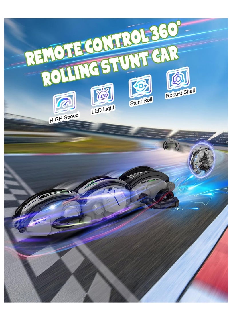 Generic - Remote Control Stunt Snake Car, 2.4GHz RC Car with One-Click Shape Shifting, 360° Flipping & Rolling, LED Lights, Durable ABS Build, Rechargeable Battery, Outdoor/Indoor Toy for Kids Ages 6-12 - Image 1