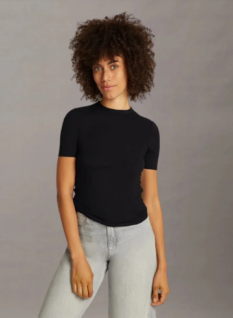 CALVIN KLEIN Modal Ribbed T-shirt