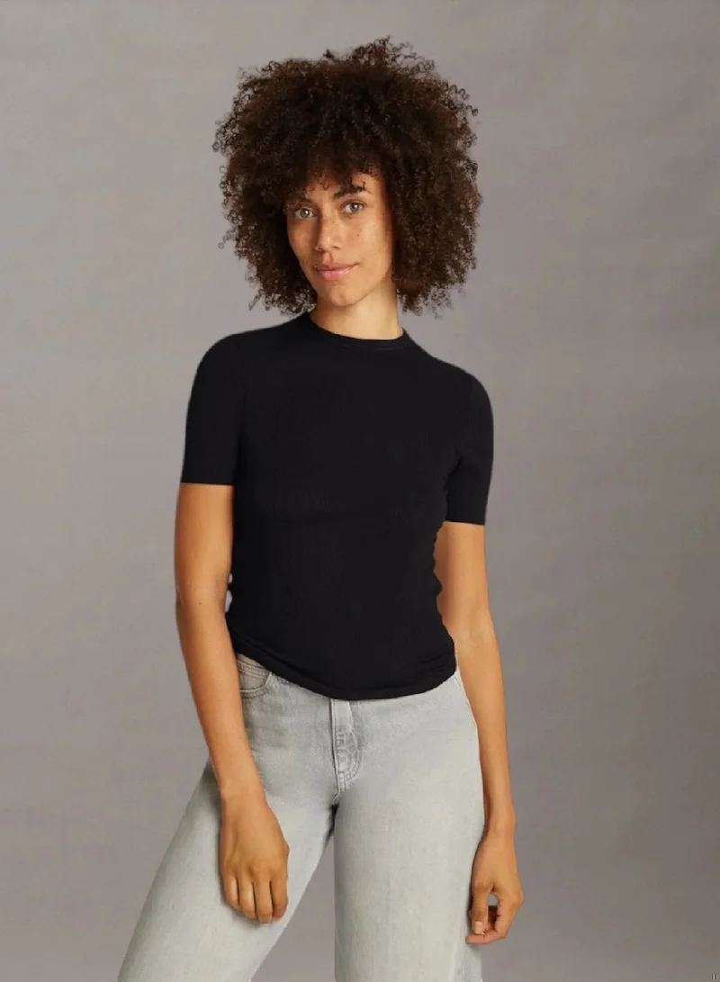 Modal Ribbed T-shirt