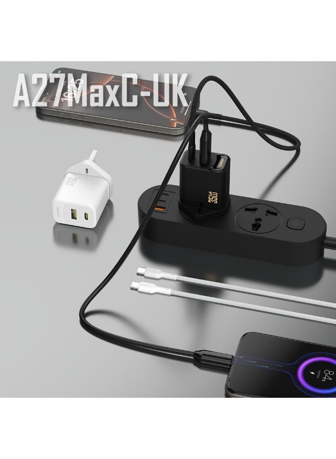 DUDAO A27MaxUK-B PD+QC35W USB-A+C STANDARD CHARGER ONLY - Image 1