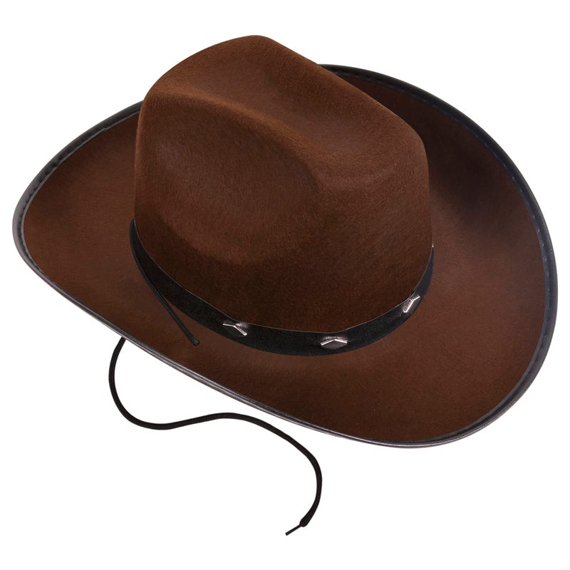 Kangaroo Classic Mens Felt Brown Cowboy Hat for Men Western Style Wide Brim Adult Cowgirl Hat Cowboy Costume Accessories for Men Rodeo Costumes Apparel like Western Outfit for Women - Image 2