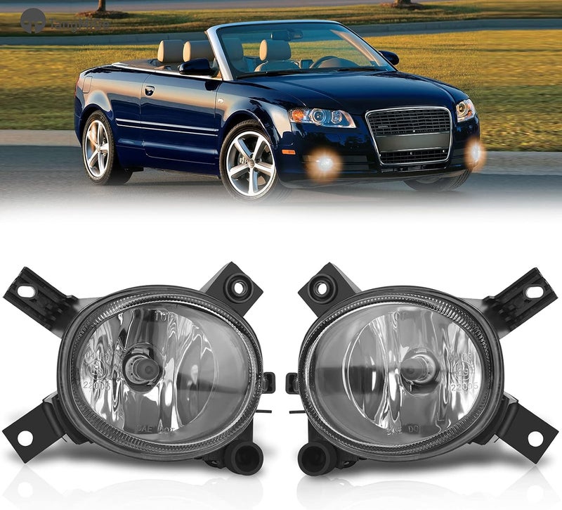TangMiGe Fog Lights for Audi A4/S4 and A3 (2005-2013) - Clear Lens, 1 Pair - Image 1