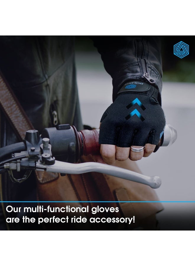 BOLDFIT قفازات رياضية للرجال دعم المعصم قفازات رياضية لرفع الأثقال قفازات رياضية للنساء ملحقات رياضية للرجال قفازات اليد للتمارين الرياضية للنساء قفازات للتمارين الرياضية، كبير - Image 4