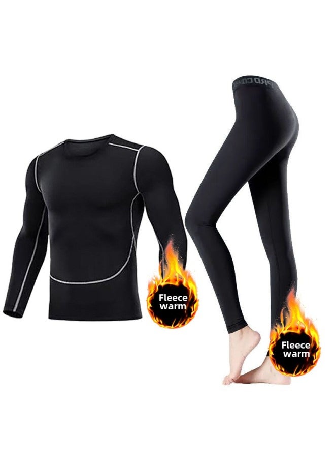 Generic - Swimsuit Women's Split Large Size Conservative Swimming Trunks For Chubby Girls Long-sleeved Trousers For Students Sunscreen Diving Suit-Color:Women-Two-piece (plus Velvet)-Size:4XL - Image 1