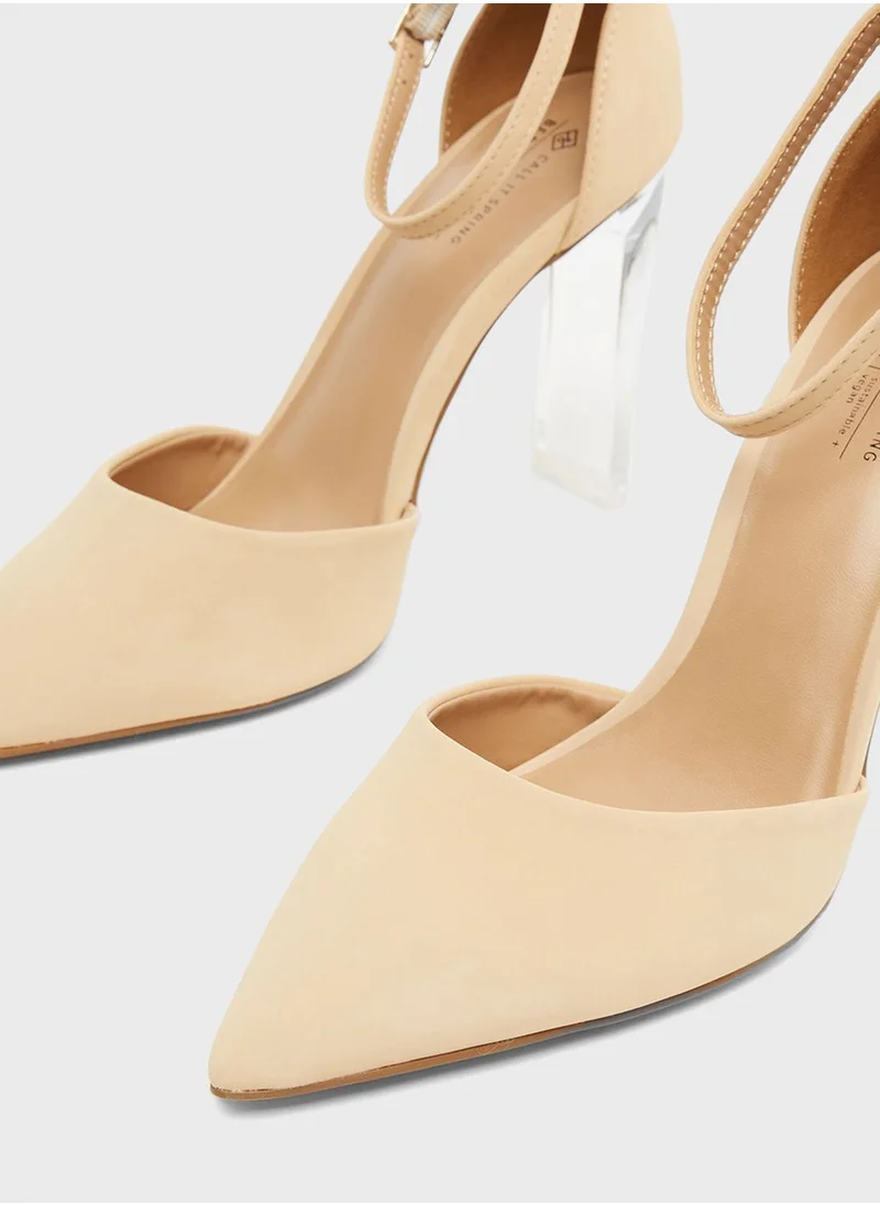 CALL IT SPRING Larissa Clear Heel Pumps
