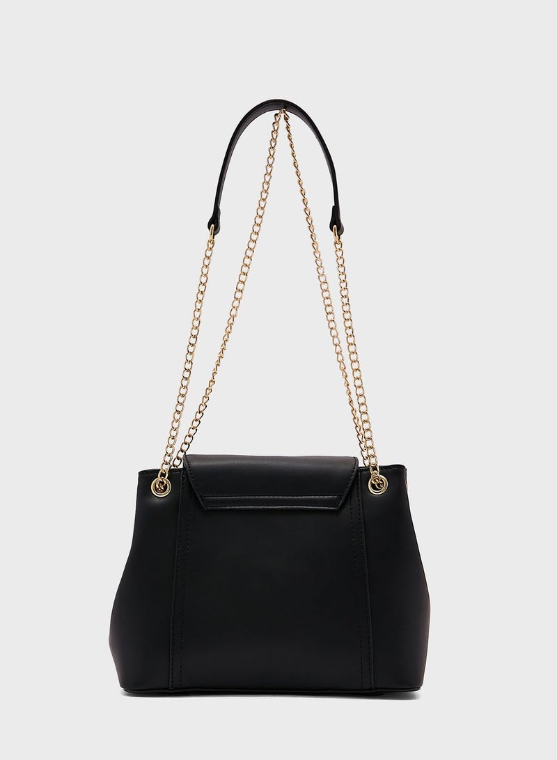 Khizana Chain Detail Satchel Bag - Image 2