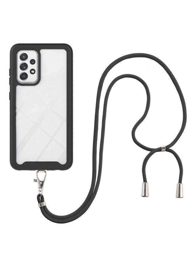 اس-توب جراب لهاتف Samsung Galaxy A53 5G Starry Sky بلون سادة مقاوم للصدمات من البولي كربونات + جراب هاتف واقٍ من مادة TPU مع حزام للرقبة - Image 2