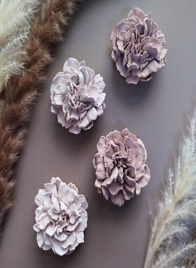 Wehous 2PCS Carnation Flower Candle Molds, 3D Flower Fondant Chocolate Cake Cupcake Topper Decoration Mold, Cute Floral Epoxy Resin Candle Soap Wax Concrete Polymer Clay Casting Craft Mould - Image 2
