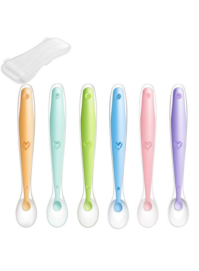 PandaEar Baby Silicone Soft Spoons; Training Feeding For Kids Toddlers Children And Infants; Bpa Free 6 Pack; Great Gift Set ;Gumfriendly First Stage - Image 2