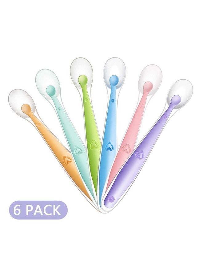 PandaEar Baby Silicone Soft Spoons; Training Feeding For Kids Toddlers Children And Infants; Bpa Free 6 Pack; Great Gift Set ;Gumfriendly First Stage - Image 5