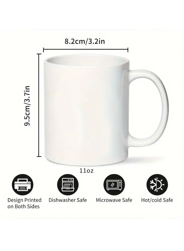 RYN 1-Pack Arabic Proverb Doodle Coffee Mug - Well Done! | 11oz Novelty Ceramic Cup for Hot & Cold Drinks | Fun Arabic Script Mug | Muslim Cup | Unique Gift for Family/Friends/Siblings | Ideal for Parties/Christmas/Birthdays WHITE - Image 2