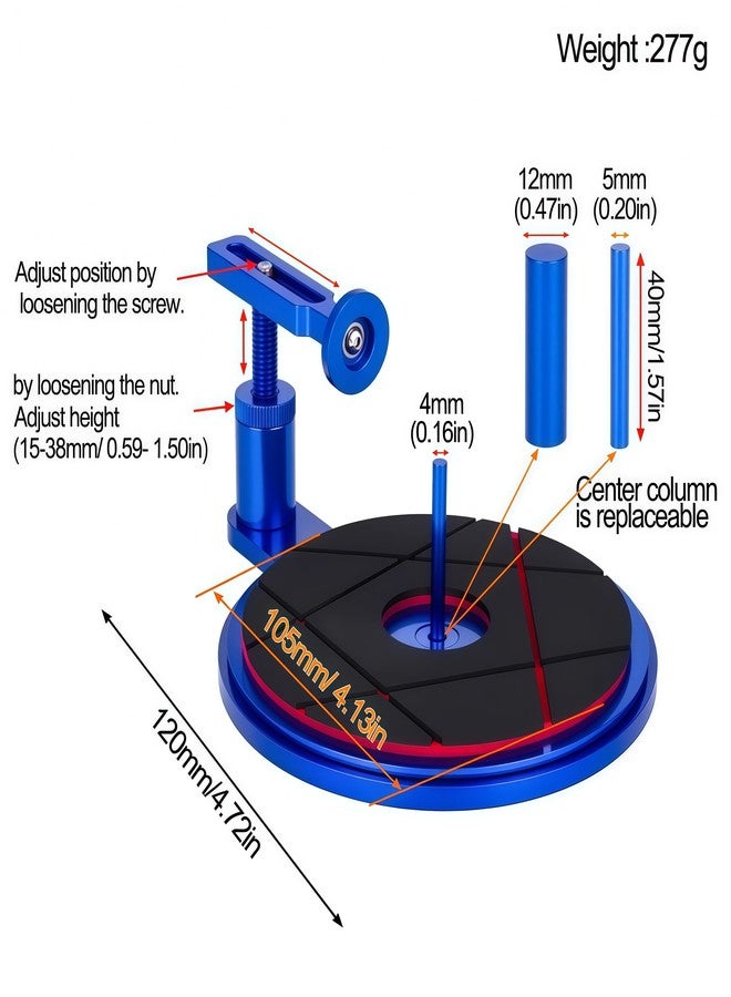امك أداة لصق إطارات السيارات التي تعمل بالتحكم عن بعد، حامل لصق إطارات قابل للتعديل مصنوع من الألومنيوم لسيارات التحكم عن بعد بمقياس 1/10 و 1/8، مناسب لإطارات السيارات التي تعمل بالتحكم عن بعد مقاس 40 مم وأصغر (أسود) - Image 3
