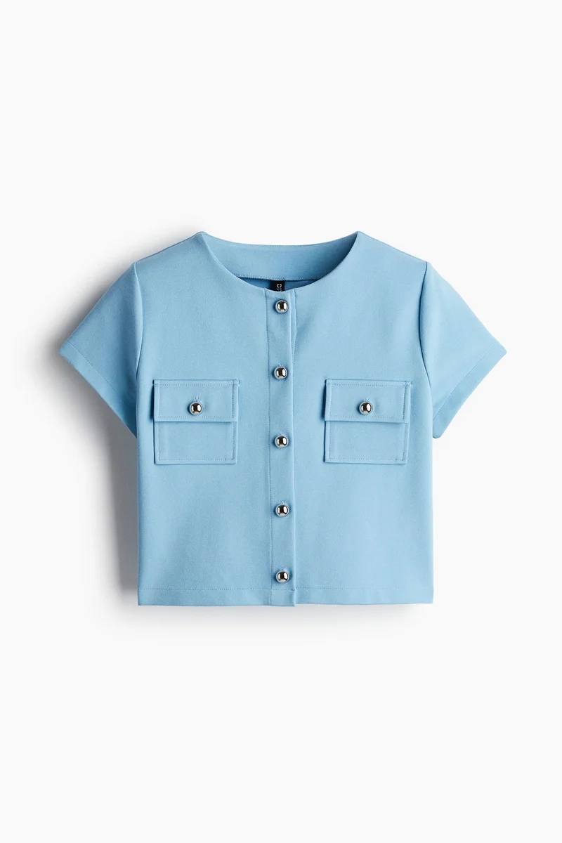 H&M Waffled jersey top