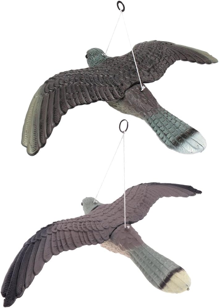 klarako2Pcs Flying Hawk Pest Deterrent Garden Pond Bird Cat Scarer Decoy Decor Hawk - Image 2