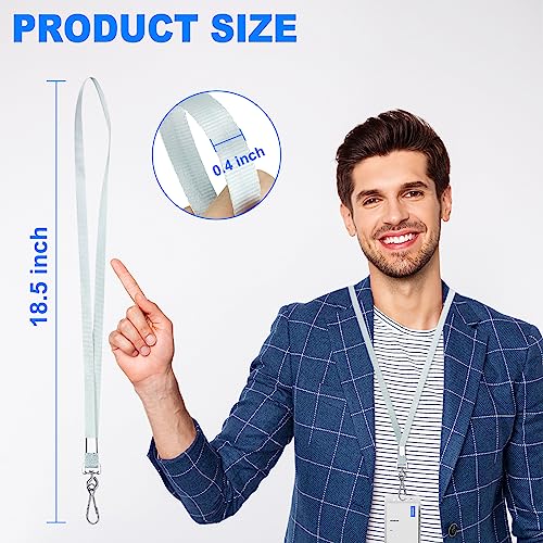 Korty Bulk Lanyards Lanyards for ID BadgesLanyards with Swivel Hook Clips for Name Tag Lanyard ID Holder Silver 100 packs - Image 3