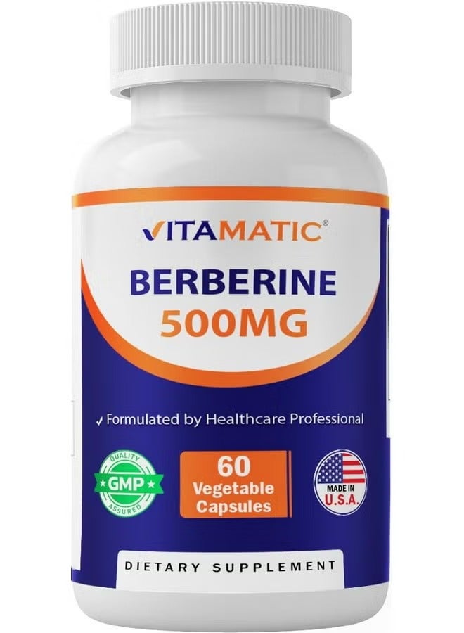Vitamatic, Berberine, 500 mg, 60 Vegetable Capsules