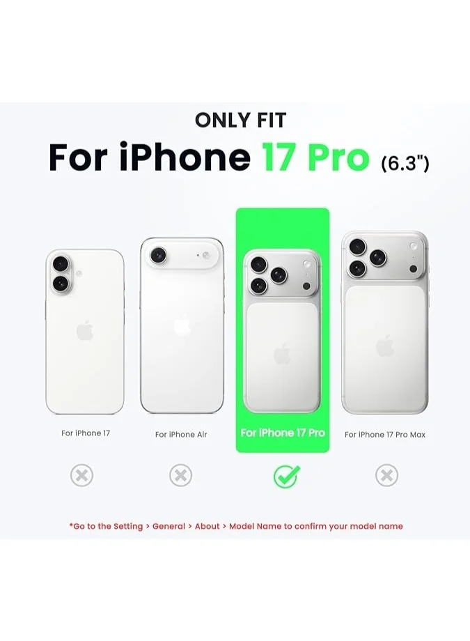 Mobcos  New iPhone 17 Pro Black Luxury Magnetic Compatible for iPhone Series – Shockproof, Slim Fit, Soft-Touch Protective Cover with Magnetic Wireless Charging Support  | Best Price UAE
