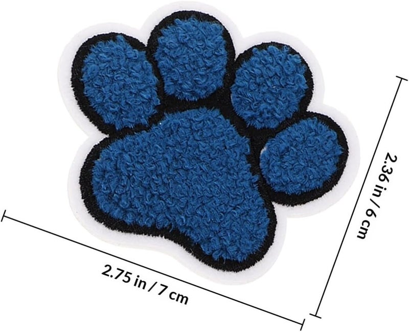 Uonlytech 8pcs Small Paw Adhesive Embroidered Applique Patches for Clothes Coat Supply Daily Use Fabric Repair Decorative Craft Accessories - Image 2