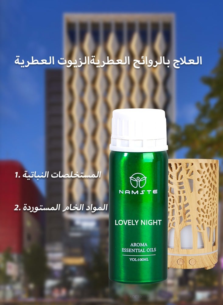 ناماستي زيوت عطرية أساسية لموزعات الروائح العطرية، رائحة عطرية تدوم طويلاً، 100 مل - ليلة جميلة - Image 2