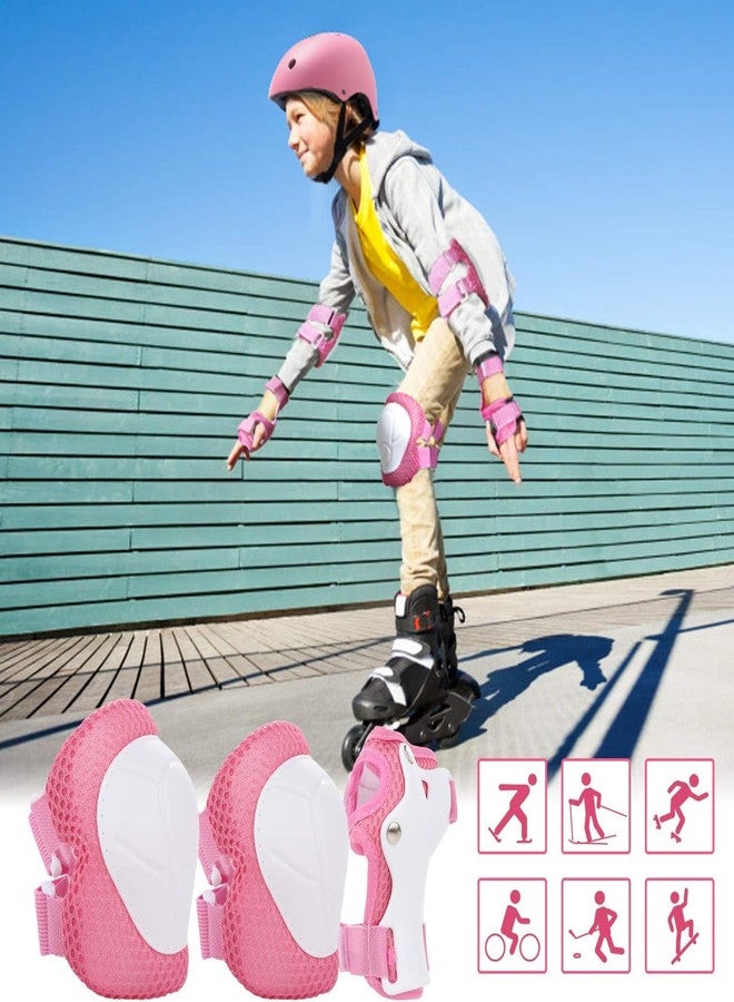 PapaBear Papa Bear Adjustable Skating Protection Kit with Helmet, Knee Elbow Wrist Pads | 6-Piece Safety Gear Set for Kids, Youth & Adults | Ideal for Skating, Skateboarding & Cycling w Stickers (Pink) - Image 5