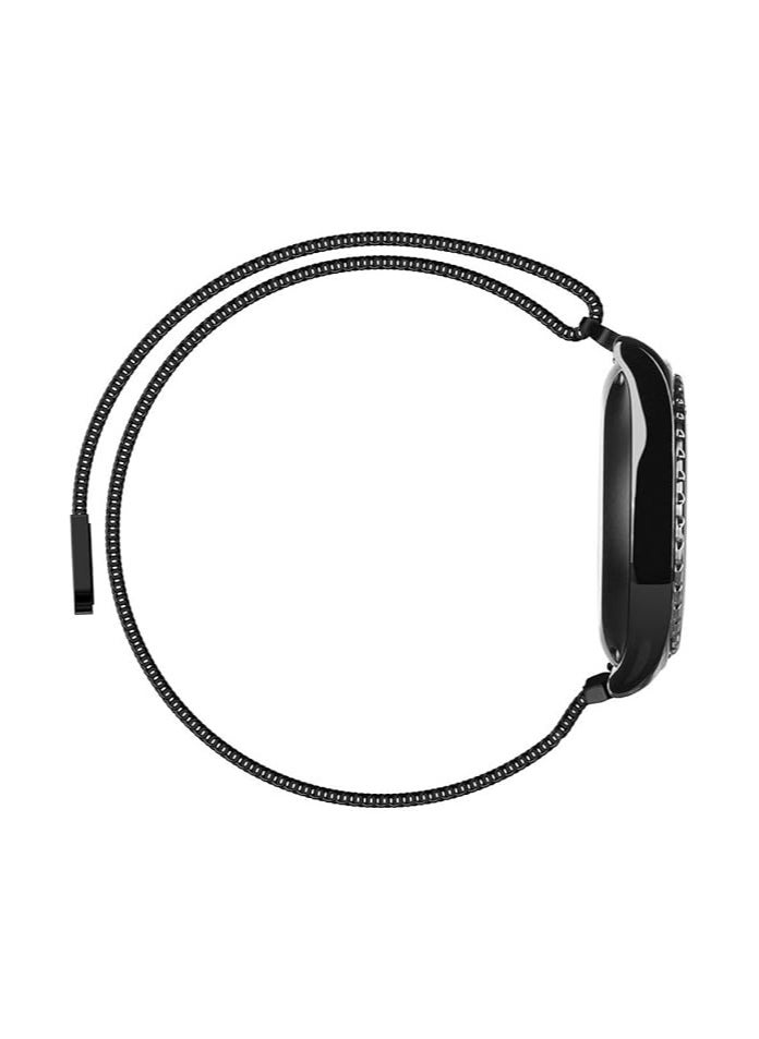 Generic - 22mm Milanese Loop Watch Band Magnetic Closure Mesh Stainless Steel Replacement Strap for Samsung Gear S3 Frontier / S3 Classic/Huawei Watch 2 Classic - (Black) - Image 1