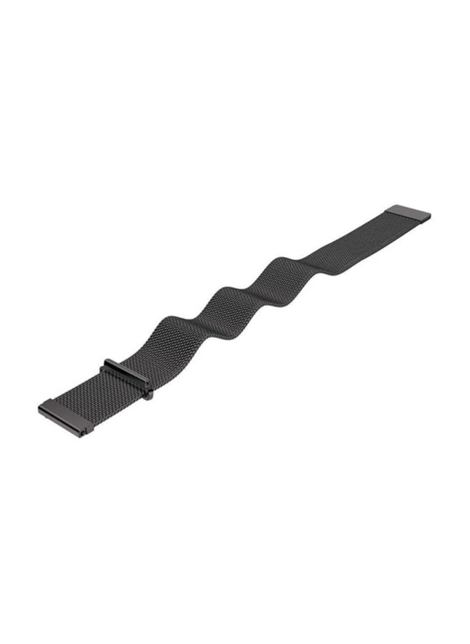 Generic - 22mm Milanese Loop Watch Band Magnetic Closure Mesh Stainless Steel Replacement Strap for Samsung Gear S3 Frontier / S3 Classic/Huawei Watch 2 Classic - (Black) - Image 1