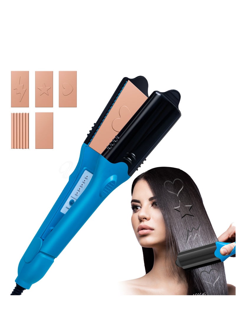 Generic 5-In-1 3Dhair Imprinting Star 3D Image Modeling Straightener Straight Hair Clip Straight Roll Dual Use  - Image 4