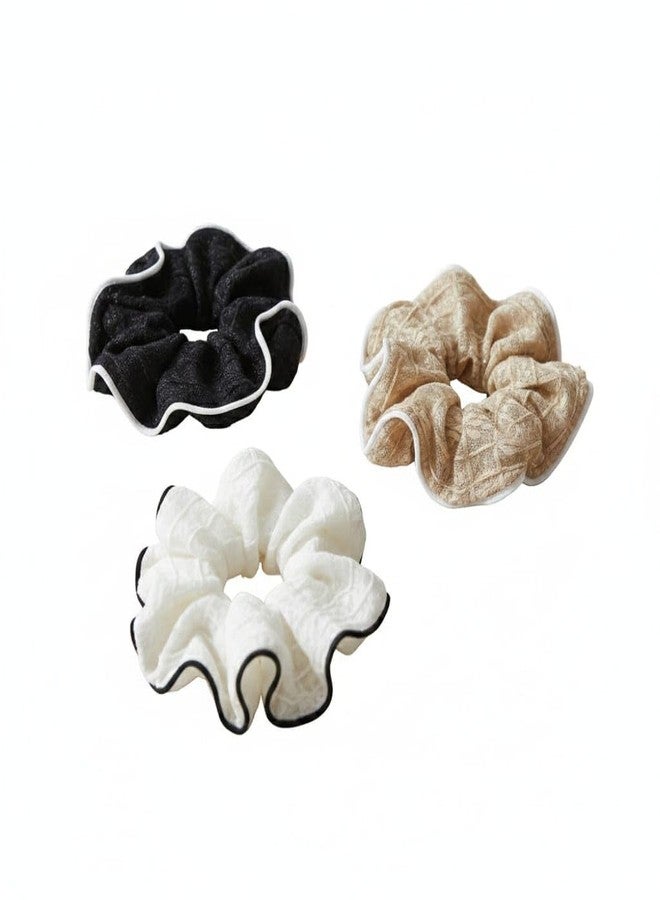 Scrunchies For Women And Girls Set Of 3, Scrunchie for Less Hair fall, Hairbands, Rubber Band Scrunchies with a Complimentary Small Scrunchie For Girls, Gifts For Mom, Sister And Girlfriend | Anti-Hair-Breakage Hair Ties - Image 2