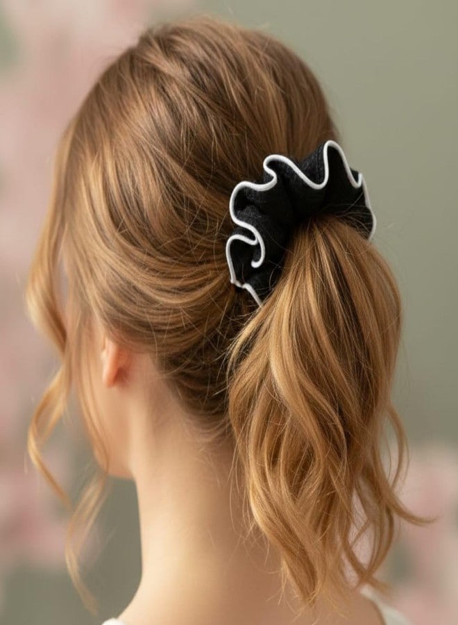 Scrunchies For Women And Girls Set Of 3, Scrunchie for Less Hair fall, Hairbands, Rubber Band Scrunchies with a Complimentary Small Scrunchie For Girls, Gifts For Mom, Sister And Girlfriend | Anti-Hair-Breakage Hair Ties - Image 4