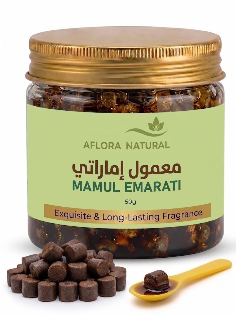 أقراص بخور أفلورا ناتشورال المعطرة برائحة الممول الإماراتي، مزيج بخور مضغوط فاخر، عطر منزلي يدوم طويلاً، عبوة 50 غرام