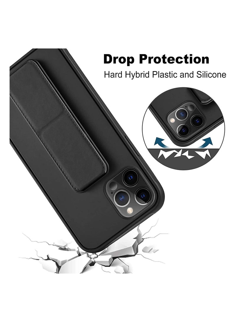 حافظة متوافقة مع 14 برو، حامل مغناطيسي ومثبت، حزام يد من السيليكون الفاخر ومقبض وحامل متعدد، حافظة مثبتة للسيارة مع حزام قبضة الإصبع - Image 3