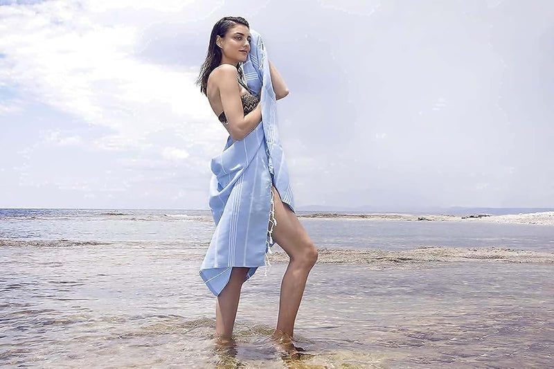 Oversized Beach Towel, 180x100CM, Lightweight Quick Dry Cotton Towel for Beach, Yoga, and Travel - Image 2
