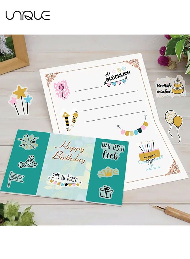 Unique 4 Sheet Happy Birthday Scrapbook Stickers, Vinyl Waterproof Stickers for Water Bottles Laptop Phone Computer Guitar, Gifts for Teens, Girls, Fans - Image 3