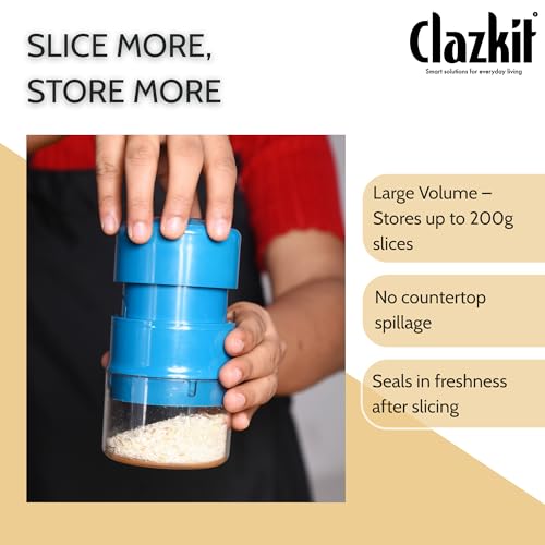 Clazkit قاطع/شرائح الكاجو واللوز من كلزكيت بدقة: تقطيع سهل مع تخزين مدمج - متعدد الألوان - Image 5