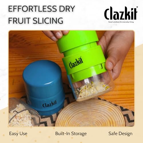 Clazkit قاطع/شرائح الكاجو واللوز من كلزكيت بدقة: تقطيع سهل مع تخزين مدمج - متعدد الألوان - Image 2