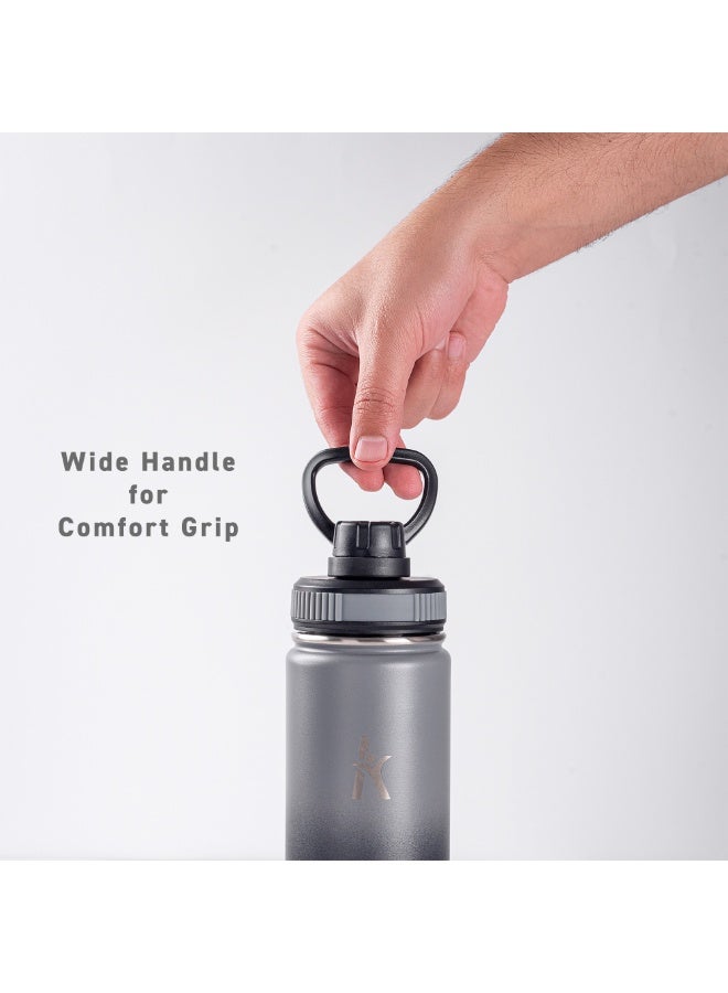 KRYMSO 650ml Stainless Steel Water Bottle, Sports Bottle with Straw, Double Wall Insulated Water Bottle, Thermos Flask, Water Bottle for kids, Gym - Image 5
