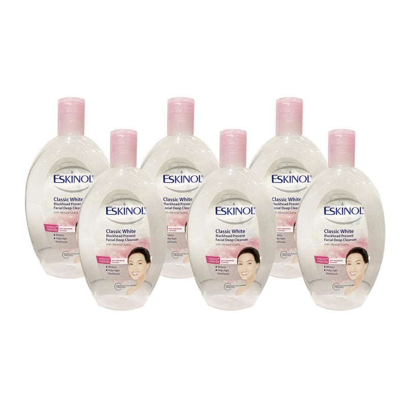 Eskinol Facial Cleanser 225 Ml - 7.6 Oz (Pack of 6) (Classic with Grains) - Image 1