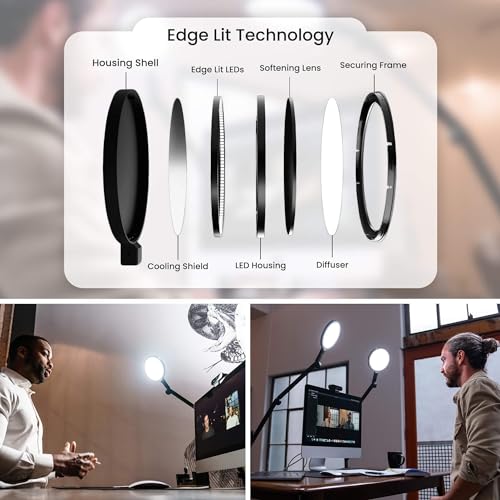Lume Cube Edge Light 2.0 Bi-Color LED Desk Lamp - Black - Image 4