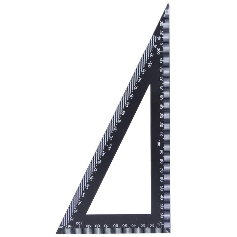 Slow wear optimized quality High Carbon Steel Ruler, Carpenter Right Angle Ruler 90 Degree Ruler Clear Scale Ruler Accurate Measurement Woodworking Ruler Portable Ruler Suitable for Marking Lines (120 * 300mm) Globally spread simple design - Image 1