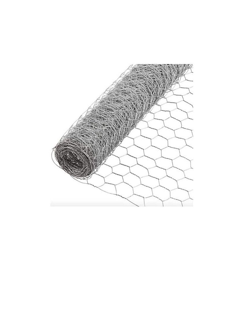 Chicken Wire Net Galvanised Hexagonal Hardware Mesh Poultry Netting Fence for Chicken, Rabbit, Vegetables & Garden Protection Netting and Multipurpose Use Etc… (1 x 40 Meter) - Image 2